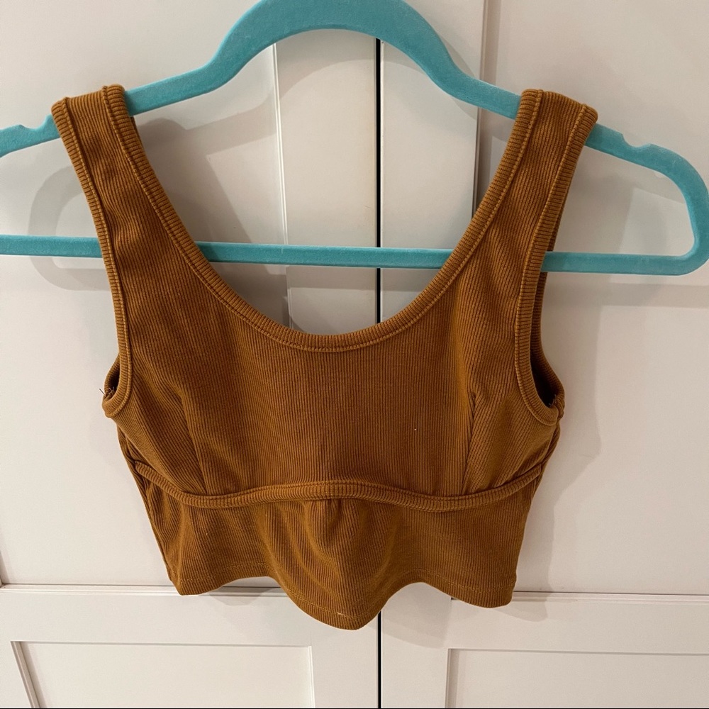 Vanilla Sky brown cropped sweater top